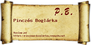 Pinczés Boglárka névjegykártya